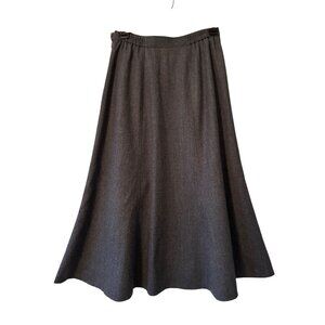 Susan Bristol Womens 10P Gray Wool A Line Long Skirt Preppy Academia